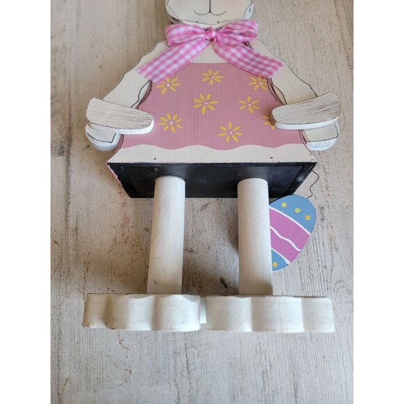 Vintage rabbit white folk art Easter standing spring home decor figure - Picture 6 of 11